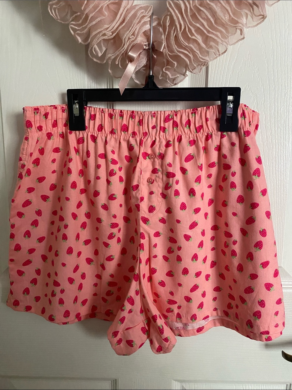 Colsie Pink Strawberry-Print Boxer Shorts